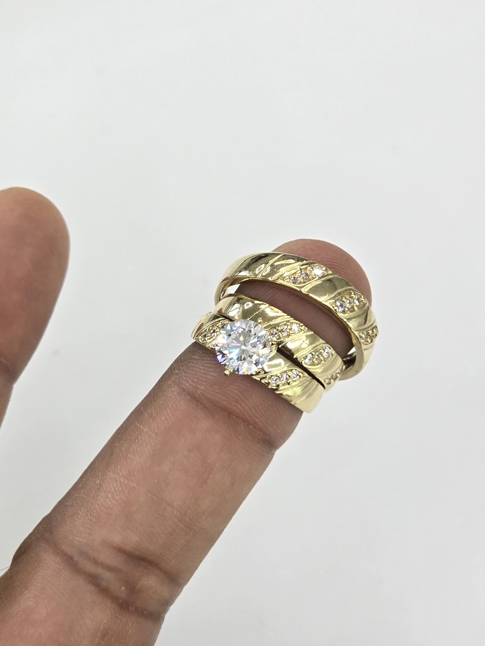 10k Real Gold Wedding Trioset For Women